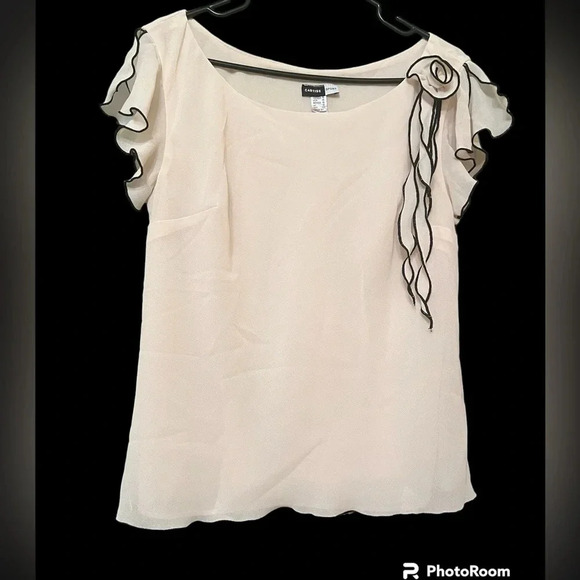 Cartise dress top with flower, size 16, light peach color - Picture 2 of 6